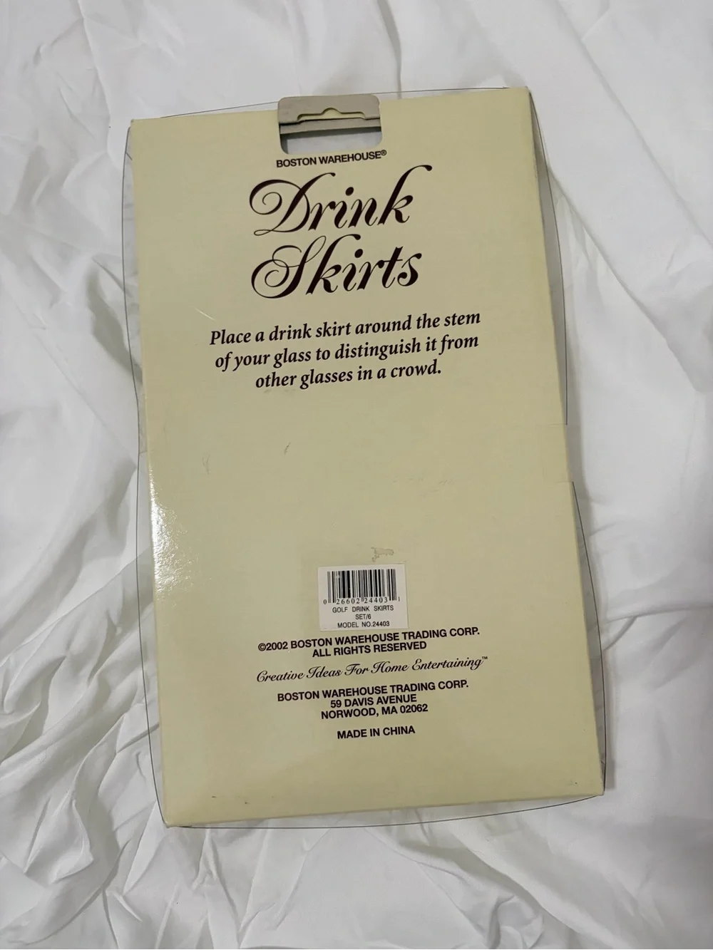 Hallmark Green Golf Flag Drink Skirts - Set of 8